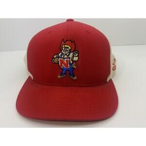 Vintage Nebraska Huskers Adidas Strapback Adjustable Hat Cap Red College Vault